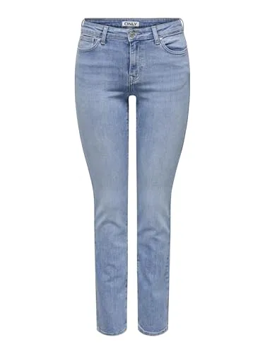 ONLY ONLSUI MID SLIM DNM DIA460 NOOS Slim-fit-Jeans für Damen - Modische Slim-fit-Jeans in Light Blue Denim, aus 98% Baumwolle und 2% Elasthan. Pflegeleicht und strapazierfähig, ideal für vielseitige Freizeitlooks.