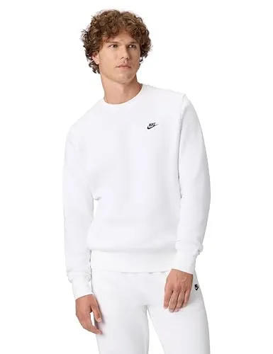 NIKE M NK Club BB Crew Sweatshirt - Weiches Fleece-Sweatshirt für hohen Tragekomfort. Vielseitiges Design, ideal für verschiedene Anlässe. Gerippte Bündchen sorgen für einen perfekten Sitz. Perfekt kombinierbar für einen lässigen Look.
