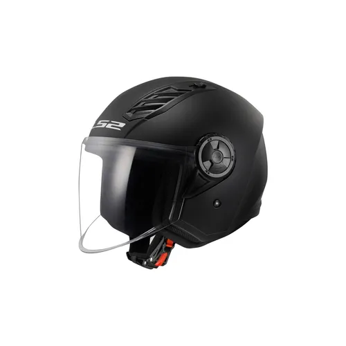 LS2 AIRFLOW II Jet-Motorradhelm schwarz matt, Größe S in schwarz von LS2