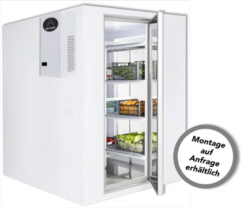 Kühlzelle m, Wandkühlaggregat & Regal Kühlhaus 11,8m³ 2400x3000x2010mm -2/+5°C