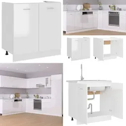 Spülenunterschrank Hochglanz-weiß 80x46x81,5 Cm Holzwerkstoff