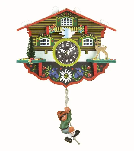 Schwarzwalduhr Schweizerhaus TU 55 SQ Bergsteiger NEU