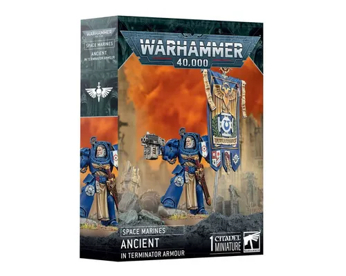 Games Workshop Warhammer 40.000 Anc Standartenträger - Detailreiche Spielfigur für das Warhammer 40.000 System, ideal für Space Marines. Perfekt für Sammler und leidenschaftliche Spieler.