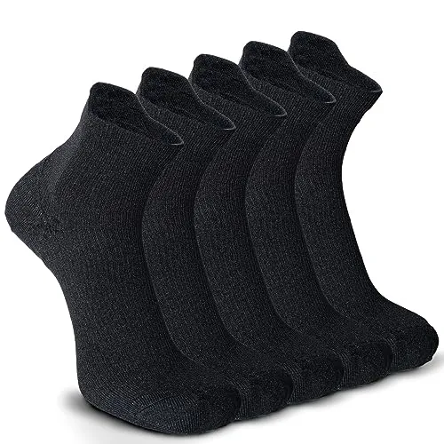 Paar Kompressionssocken Sportsocken Laufsocken für Herren & Damen Münner Leichtgewicht Kompressionsstrümpfe Funktionssocken Sneaker Socken (as3, alpha, m, regular, regular, Schwarz) 5