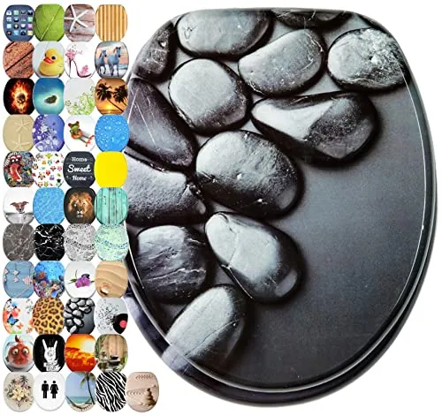 Sanilo WC Sitz mit Absenkautomatik - Hochwertiger Toilettendeckel für Ihr Badezimmer - WC-Sitze ✓ Stabile, bruchfeste Holzoberfläche mit sanfter Absenkautomatik für leisen Komfort und einfache Montage auf allen handelsüblichen WC-Becken.