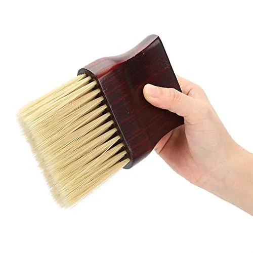 Barber Halsbürste, Nackenpinsel Hals Gesicht Haarreinigung Bürste Nackenpinsel, Professional Friseur Styling Salon Zubehör Haarstaubbürste für alle Friseure Stylisten