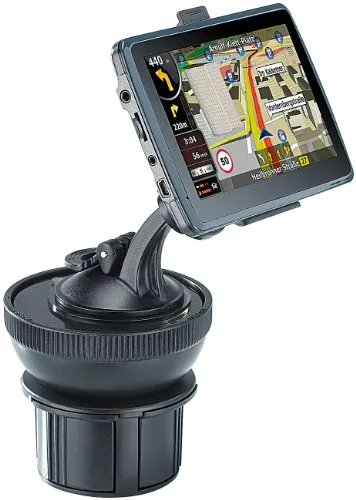 NavGear Navihalter: Universal-Getränkehalter-Adapter für Navi-Halterungen