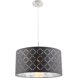 Moderne Hängeleuchte in Grau/Silber