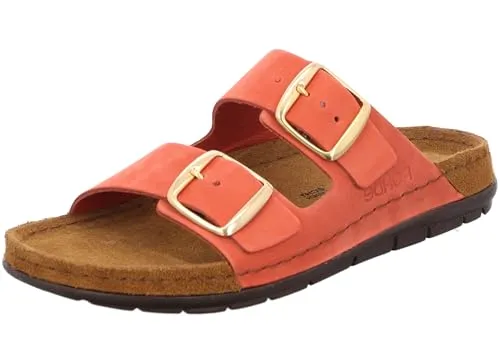 Rohde Damen Pantolette Rodigo-D 5865 aus Leder mit Memoryfußbett - Herrenmode: Bequeme Pantolette mit weichem Memory-Fußbett und praktischen Schnallen für optimale Anpassung. Ideal für stilvolle Sommer-Outfits!