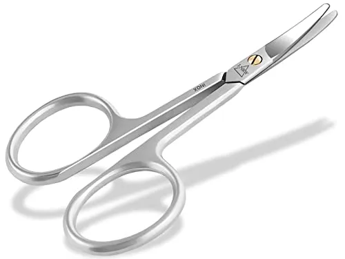 Profi Nagelschere Fußnagelschere mit abgerundeten Spitzen und Extra Scharfer und leicht gebogener Schnittfläche aus Edelstahl - Rostfreie Schere für Maniküre und Pediküre - Nur 8 cm kurze Ausführung