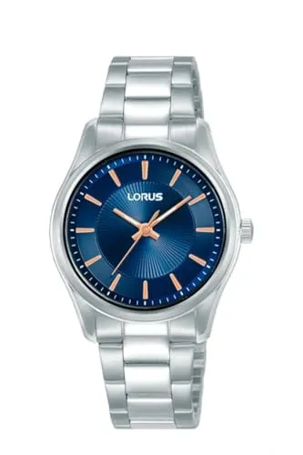 LORUS Quarzuhr Damen-Uhren Analog Quarz - Elegante Damen-Armbanduhr mit klassischem Design, wasserdicht bis 5 bar und stilvollem blauen Zifferblatt. Ideal für jeden Anlass.