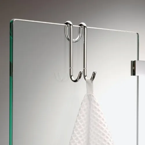 Decor Walther DH 1 Haken für Duschabtrennungen, Chrom BxHxT 4x11x3,5cm