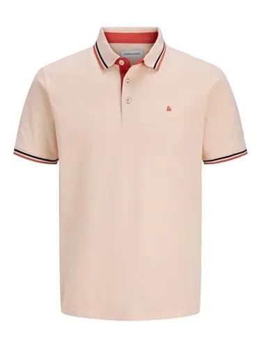 Jack & Jones Poloshirt JJEPAULOS POLO SS NOOS – Slim Fit Beige M (50) - Stylisches Poloshirt aus 100% Baumwolle, pflegeleicht und ideal für den modischen Look. Perfekt für Freizeit und Business, mit Polokragen und kurzem Arm.
