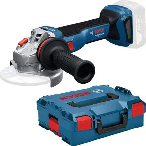 Bosch Winkelschleifer GWS 18V-11 Professional - Akku-Winkelschleifer mit 125mm Scheibendurchmesser, KickBack Control und Vibration Control für sicheren und komfortablen Betrieb. Ideal zum Schleifen und Trennen von Metall, Beton und Fliesen.