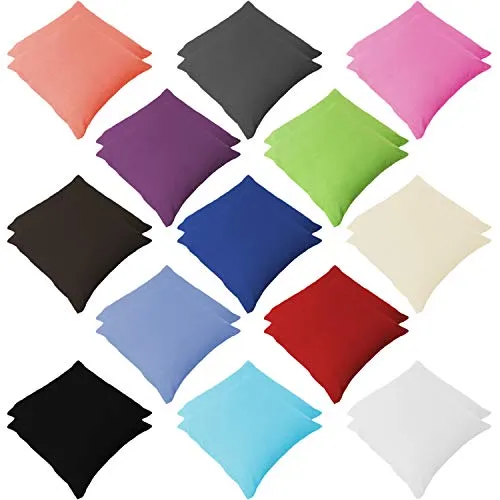 Style Heim Kissenbezug Kissenhülle Kopfkissenbezug Pillow Cover Pillowcase 40x40 40x60 40x80 50x50 80x80 2er-Set Doppelpack 100% Baumwolle, Farbe: Braun, (Größe: 40 x 60 cm)