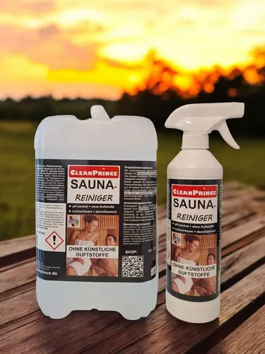CleanPrince Saunareiniger - Geruchloser Sprühreiniger für Saunen - Effektiver Saunareiniger mit geprüfter Qualität, ideal zur gründlichen Reinigung und Pflege. Der geruchlose Sprühreiniger sorgt für eine hygienische Umgebung.