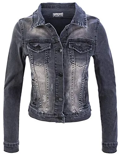 Rock Creek Jeansjacke Regular Fit - Funktionsjacken: Klassische Damen Jeansjacke mit geradem Schnitt, zwei Brusttaschen und spitzem Kragen für einen lässigen Look – ideal für jede Gelegenheit.