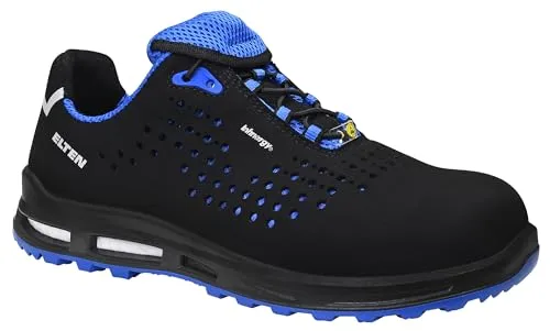 ELTEN Sicherheitsschuhe Impulse XXT Blue Low ESD S1 - Bequeme Arbeitsschuhe für Damen und Herren, leicht und sportlich mit atmungsaktivem Textilfutter