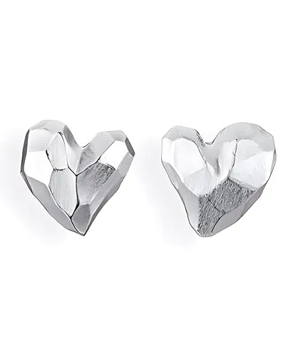 Drachenfels Heartbreaker Ohrstecker aus Echtsilber - Ohrringe für Damen in Herzform, aus hochwertigem 925 Sterling Silber, nickelfrei und handgefertigt in Deutschland – das perfekte Geschenk für besondere Anlässe!