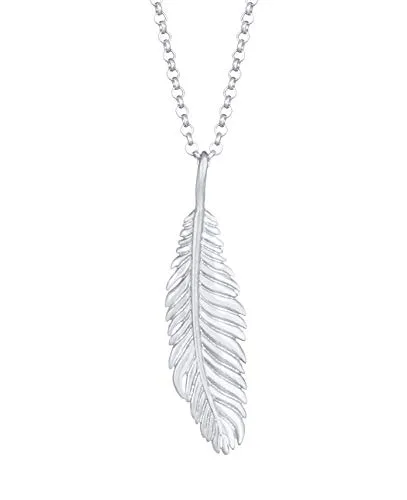 Kuzzoi Herren Halskette mit Feder Anhänger aus 925 Sterling Silber - Ketten für Herren: Stylische Herrenkette im Used Design mit handgefertigtem Feder Anhänger, ideal für den angesagten Layer Look und als Geschenk.