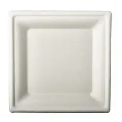 Papstar Pure Teller Zuckerrohr, 20 x 20 cm 84585 , 1 Packung = 12 Stück