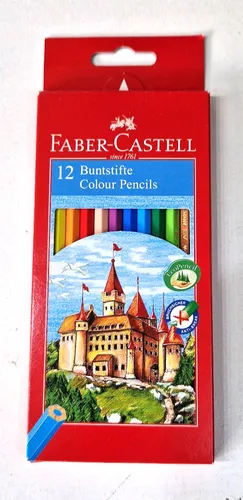 FABER CASTELL CASTLE Buntstifte farbsortiert Hexagonal Buntstifte 12