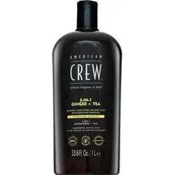 American Crew 3-in-1 Ginger + Tea Shampoo, Conditioner und ein Duschgel 1000 ml