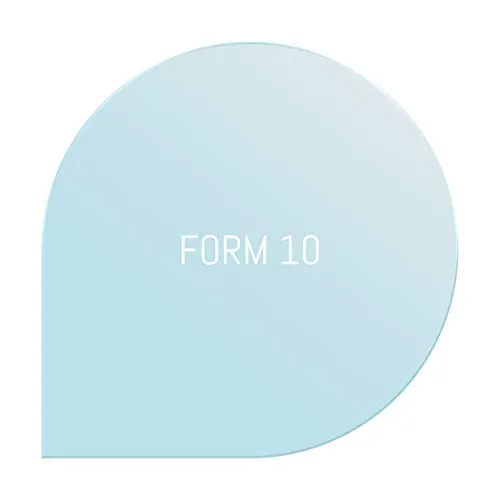 Glas Bodenplatte Funkenschutz Tropfen Form groß Ø 125cm von H&M Germany