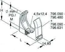 Kleinhuis 796.291 RO-CLIP-Rohrschelle, 31-32 mm, M32