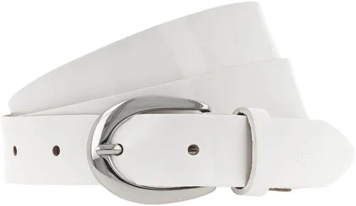 Tamaris Ledergürtel aus weichem Lack-Rindleder in weiß von Tamaris