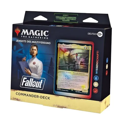 Magic: The Gathering Fallout Commander-Deck – Wissenschaft! - Sammelkartenspiel: Erlebe das Ödland mit einem 100-Karten-Deck und 38 neuen Magic-Karten, inklusive Sammler-Booster und strategischen Spielmechaniken für 3-5 Spieler.
