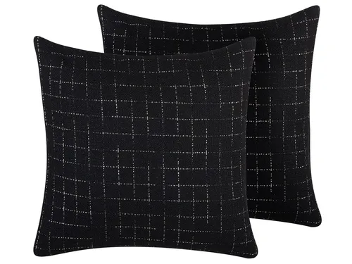 Dekokissen 2er Set BELLFLOWER 45 x 45 cm in gold von Beliani