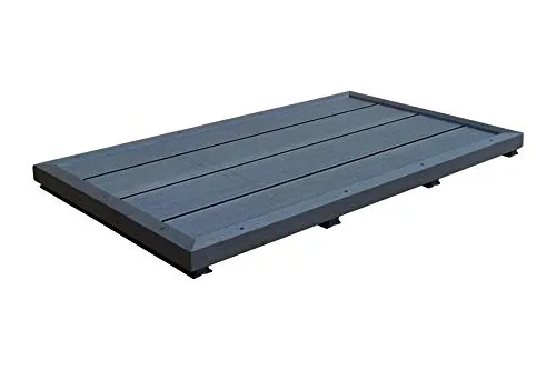 altone WPC Bodenplatte für Pool Leitern und Solarduschen 101 x 60 x 5,5 cm dunkelgrau