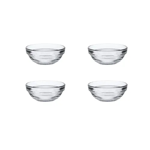 DURALEX Schale aus Glas transparent, 0,05 Liter, LYS, 7,5 cm, Set von 4