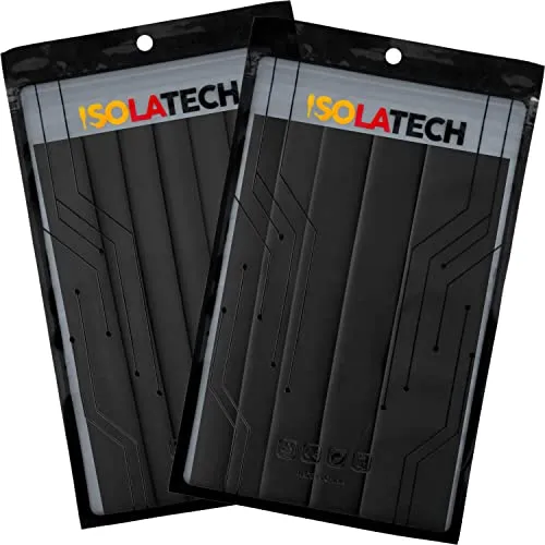 ISOLATECH Schrumpfschlauch Set Bündel 3:1 ohne Kleber unbeschriftet Schwarz Ø15mm 1,4 Meter in 7Stk x 20cm und Ø18mm 1,0 Meter in 5Stk x 20cm