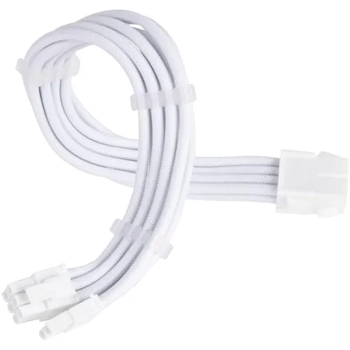 Silverstone SST-PP07E-PCI8W-V2 - Superflexible Netzteil-Verlängerungskabel, 1 x PCIe 8pin (6+2), Weiss