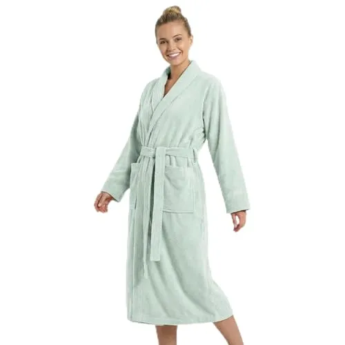 SIEGENTHAL® Damen Bademantel Frottee Velour 100% Baumwolle