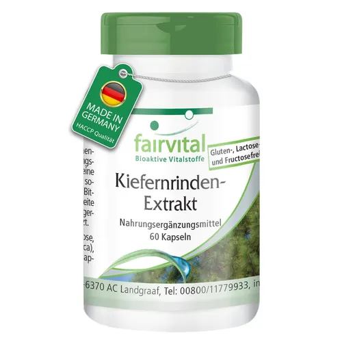 Kiefernrinden-Extrakt - 60 Kapseln - 95% Proanthocyanidine - VEGAN | fairvital