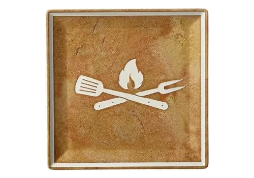 Ritzenhoff & Breker Grillgeschirr Rusty Variante Teller flach 21x21cm Rusty