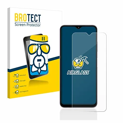 BROTECT Schutzglas für Samsung Galaxy A22 5G Schutzfolie Panzer Folie Glas Displayschutz Made in Germany [Kratzfest 9H, Anti-Fingerprint,Transparent]