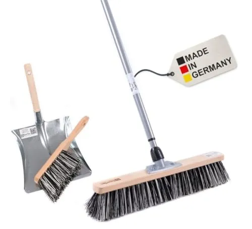 BawiTec OssiBlitz Kehrset 50cm mit Teleskopstiel in schwarz von BawiTec