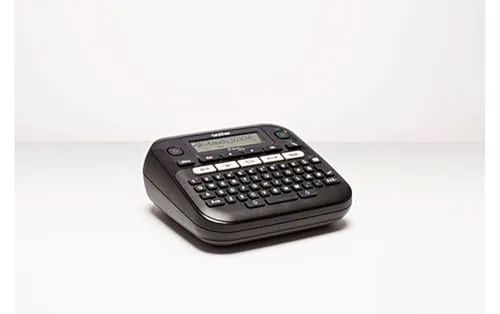 Brother PT-D210VP Etikettendrucker bis 12mm Etiketten 180dpi tragbar mit Tastatur, mit QWERTZ Tastatur