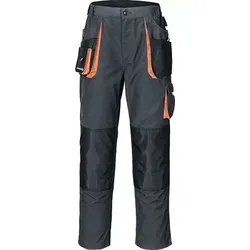 TERRATREND Herrenhose Gr.46 dunkelgrau/schwarz/orange - Arbeits- & Schutzkleidung mit modischen Kontrastfarben, langlebigem Obermaterial und scheuerfesten Kniebesätzen für maximale Strapazierfähigkeit.