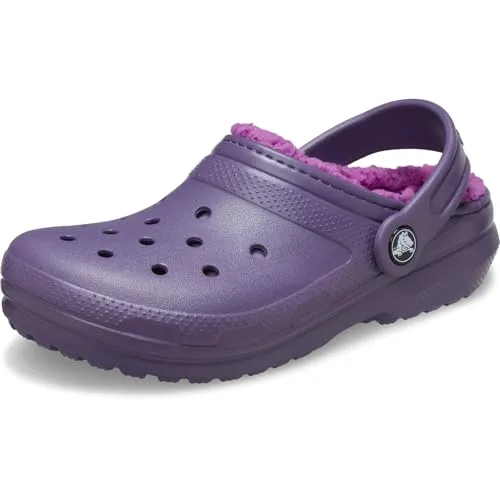 Crocs Clogs Kinder Classic Lined Clog K - Violett, Größe 36/37 - Pantoletten für Kinder mit weichem Futter für optimalen Komfort. Ideal für den Sommer und perfekt für kleine Füße!