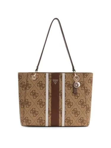 Guess Noelle II Shopper Tasche 37 cm beige TAS059900 - Elegante Noelle II-Shoppertasche von Guess, ideal für die stilbewusste Frau. Hergestellt aus robustem Polyurethan, bietet sie praktische Fächer und Bodennägel für Stabilität. Flexibel tragbar mit Umhängeriemen – ein Must-Have für jeden Tag.