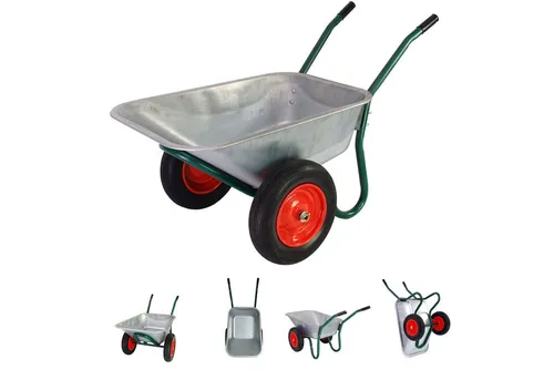 TRUTZHOLM 2-Rad Schubkarre 100L - Schubkarre mit 100L Volumen, hervorragender Stabilität und pannensicheren PU-Rädern, ideal für Gartenarbeiten und schwere Lasten.