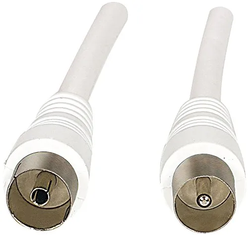 esoSAT Koaxial-Antennenkabel Stecker auf Buchse, 10 m, weiß