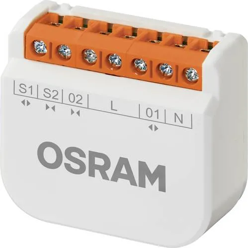 Osram SMART+ Switch Module 2-Curtain WiFi - Smart Home Haussteuerung mit WiFi-Anbindung, ermöglicht die einfache Steuerung von Vorhängen für mehr Komfort und Energieeffizienz.