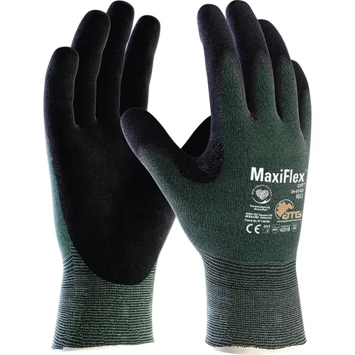 ATG MaxiFlex Cut 34-8743 Schnittschutzhandschuhe Größe 7 - Hochwertige Schnittschutzhandschuhe in grün/schwarz, Größe 7, für sicheren Einsatz bei anspruchsvollen Arbeiten. Robuste Qualität mit geprüfter Schnittfestigkeit.