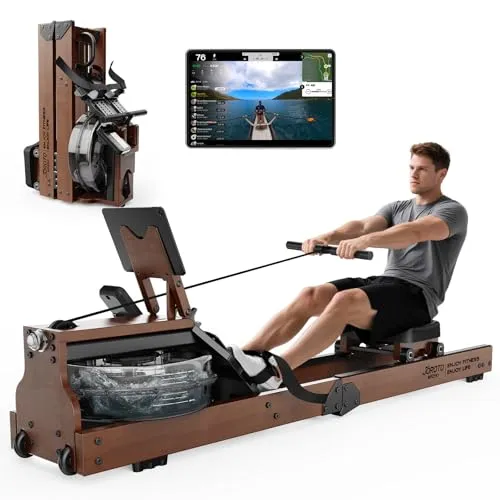 JOROTO Rudergerät Holz mit Bluetooth für Zuhause von JOROTO